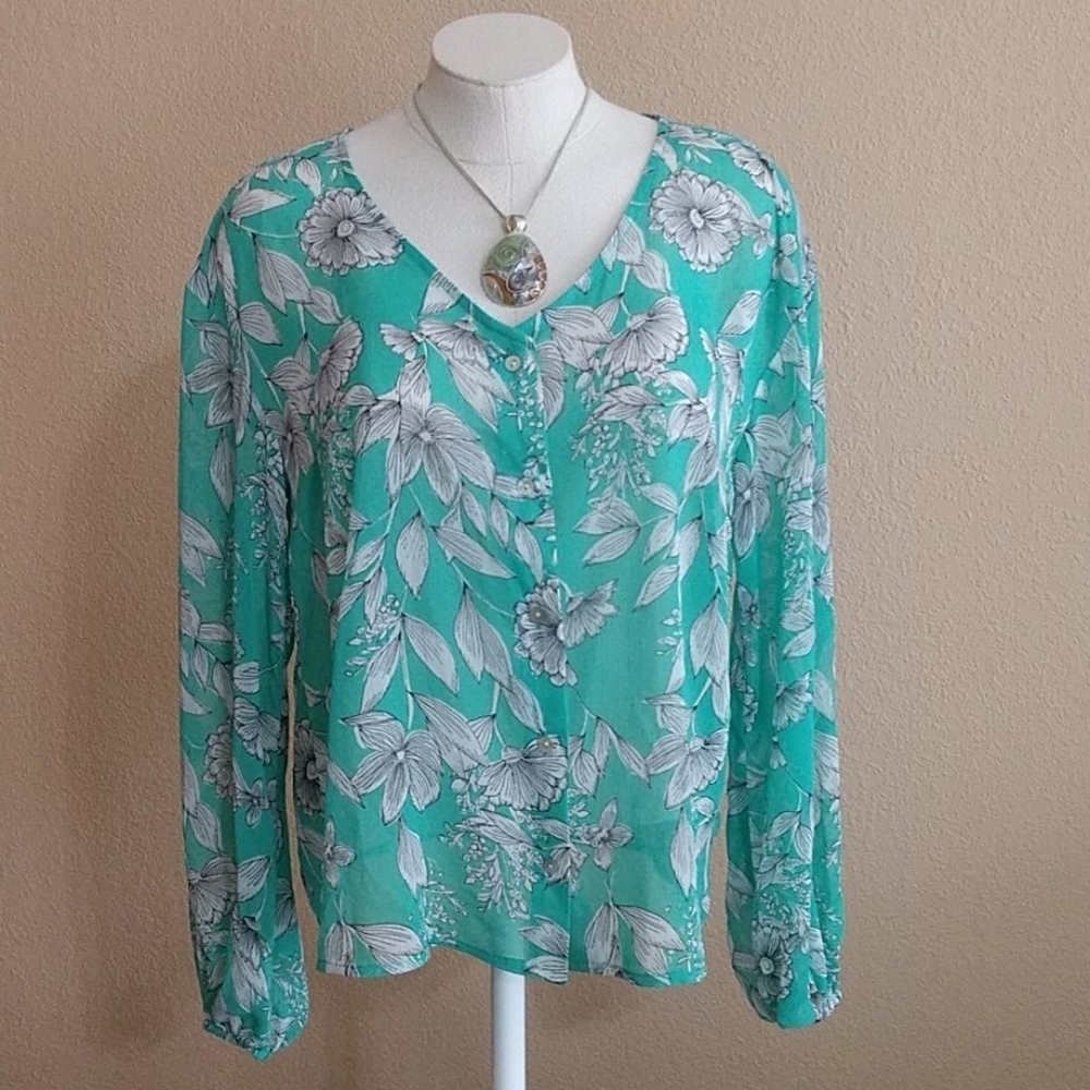 A New Day Sheer Blouse Size XS - Picture 1 of 9